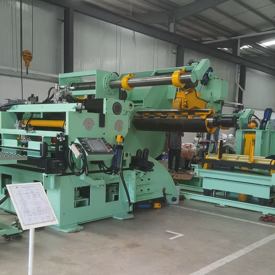 Alimentateur de lisseur de dérouleur hydraulique personnalisé 3 en 1, niveleur de dérouleur compact, ligne d'alimentation pour presses à bobines pour servopresses